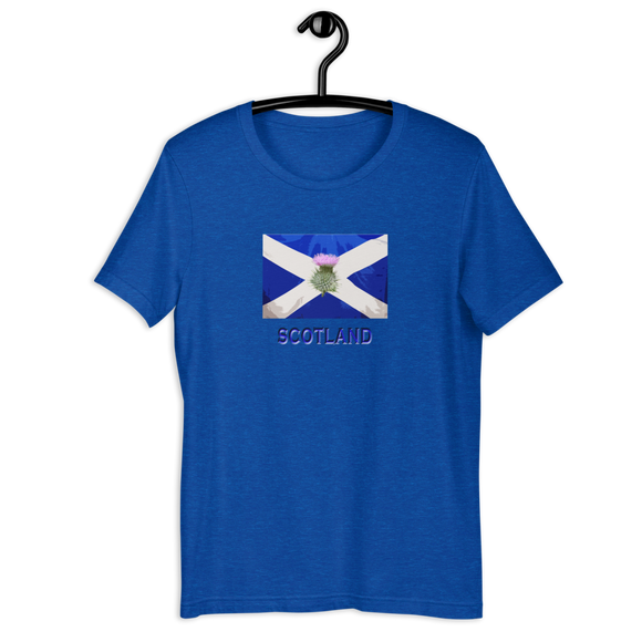 Saltire & Thistle T-Shirt - Joddy MacWingnut's T-Shirt Emporium